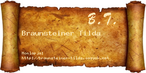 Braunsteiner Tilda névjegykártya
